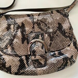COACH SNAKESKIN LEATHER CROSSBODY BAG  nwot